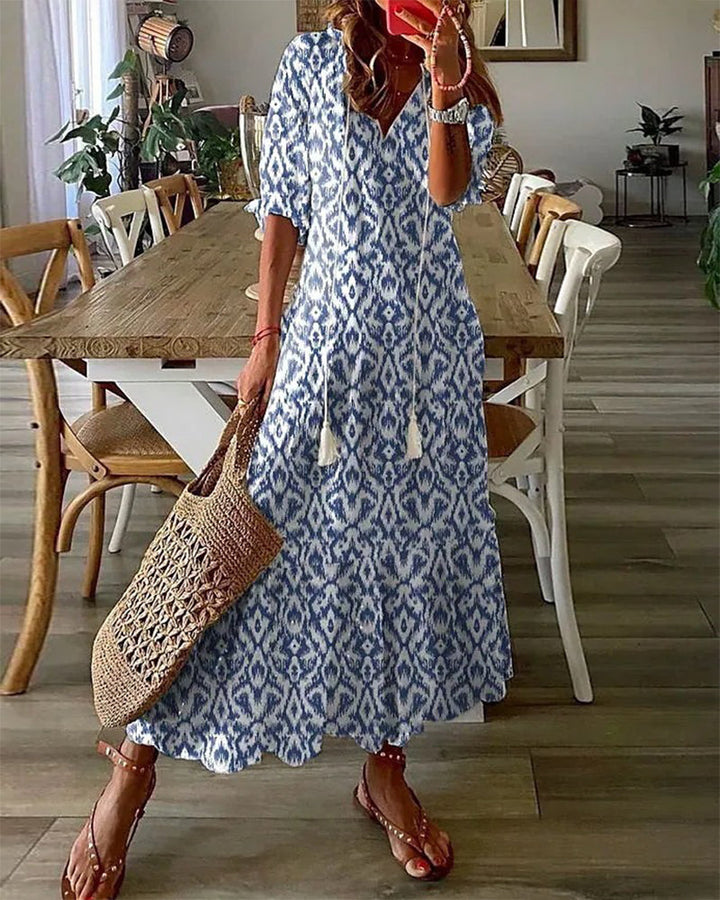 Cassia | Women Boho Tummy Coverage Maxi Dress