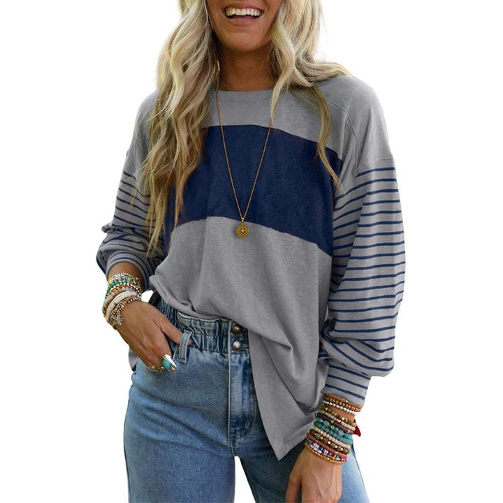 PERPETUA | Casual Long-Sleeve Oversized Crew Neck Top