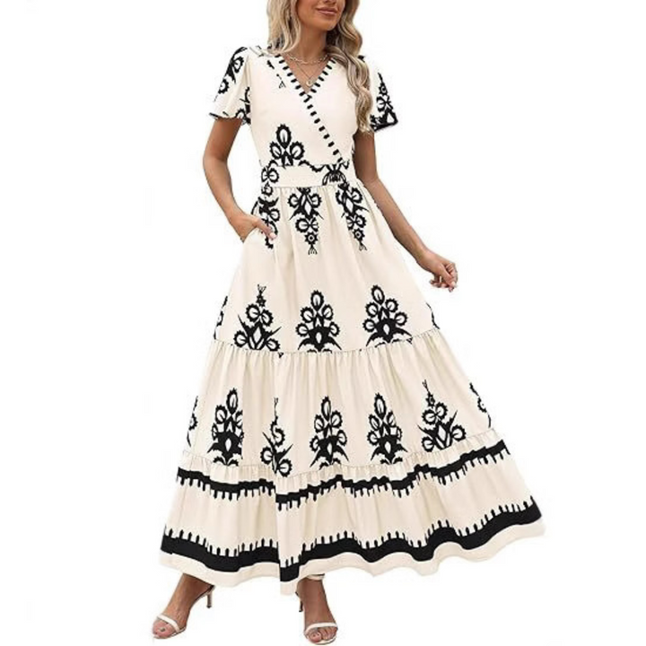 Hellenore| Women Casual Chic Floral Maxi Dress