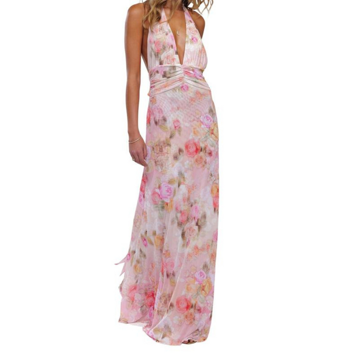 Fita | Elegant Halter Backless Summer Dress