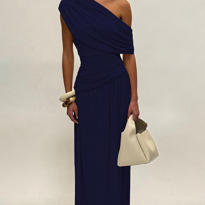 Mano| Elegant One Shoulder Evening Bodycon Maxi Dress