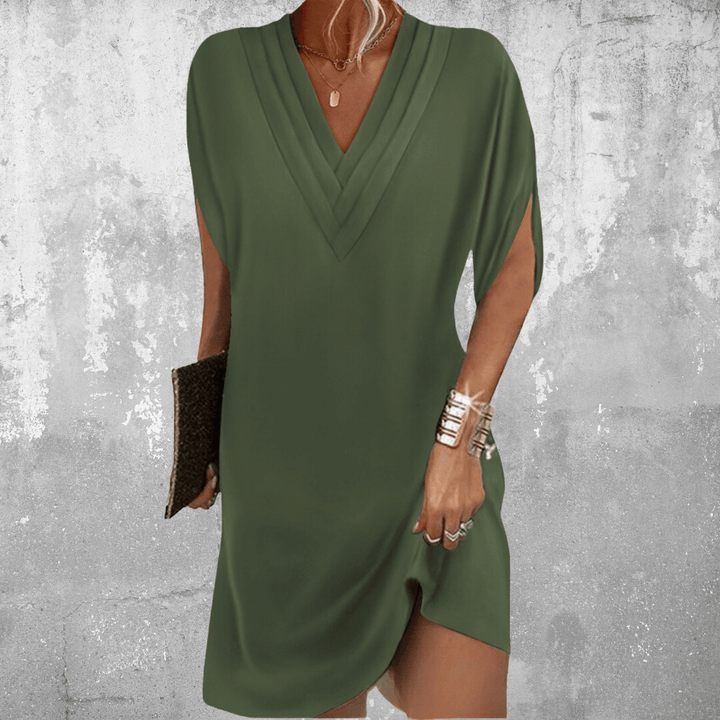 Thalia | Elegant V-Neck Shift Dress