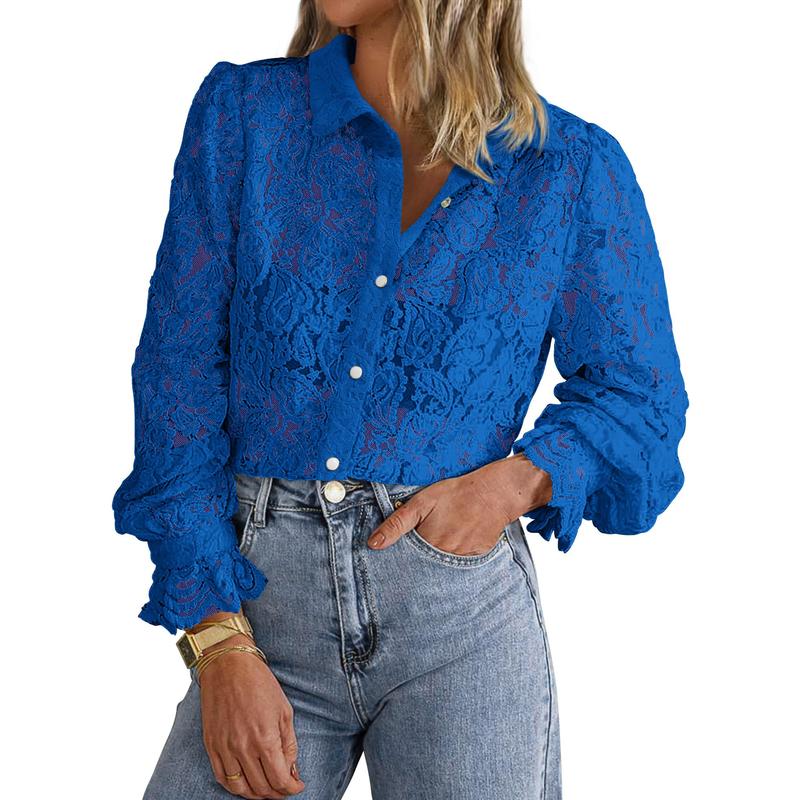 ILAW | Chic Long Sleeve Button Down Blouse
