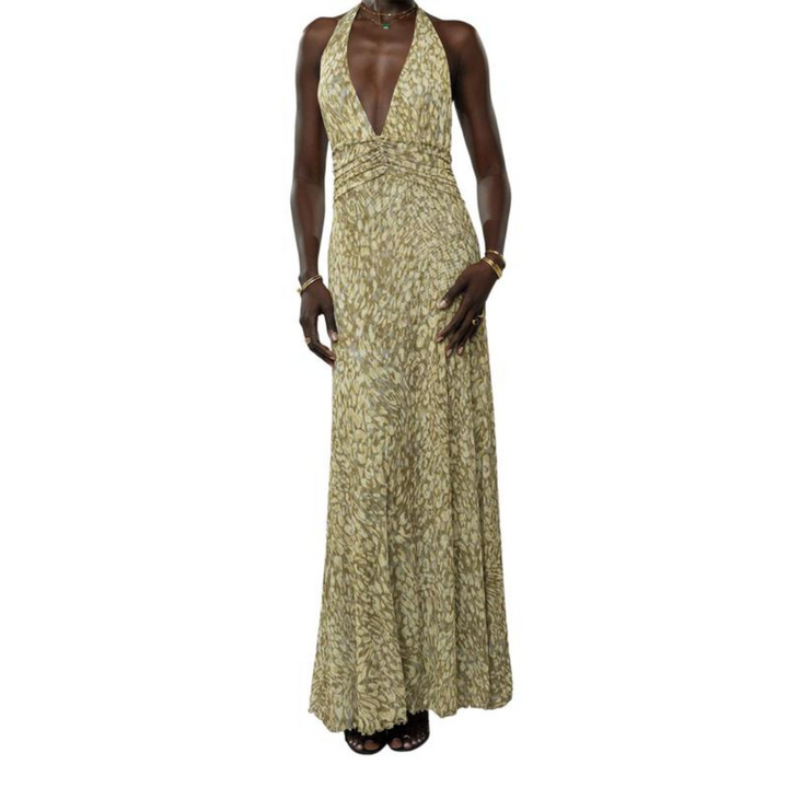 Fita | Elegant Halter Backless Summer Dress