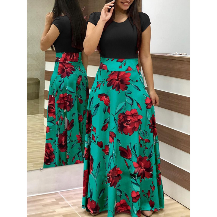 Evalise | Elegant Floral Bodycon Maxi Dress