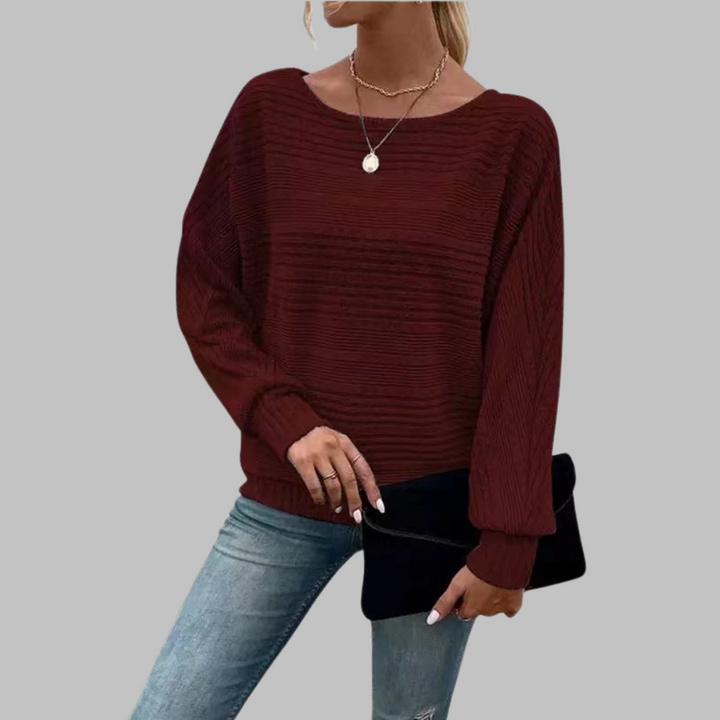 Perlita | Casual Round Neck Long-Sleeve Top