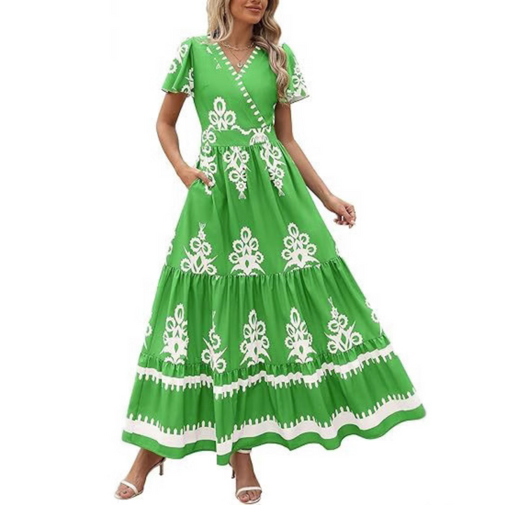 Hellenore| Women Casual Chic Floral Maxi Dress