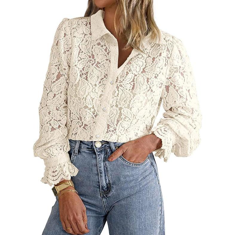ILAW | Chic Long Sleeve Button Down Blouse