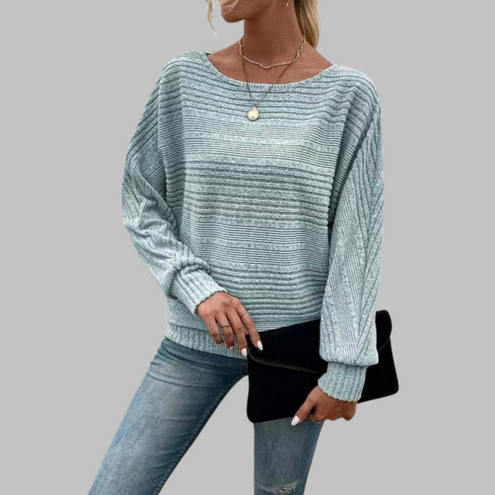Perlita | Casual Round Neck Long-Sleeve Top