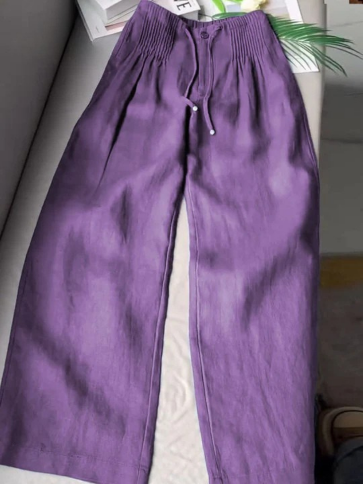 Evelyn | Wide-Leg Drawstring Trousers