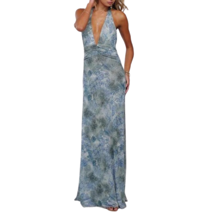 Fita | Elegant Halter Backless Summer Dress