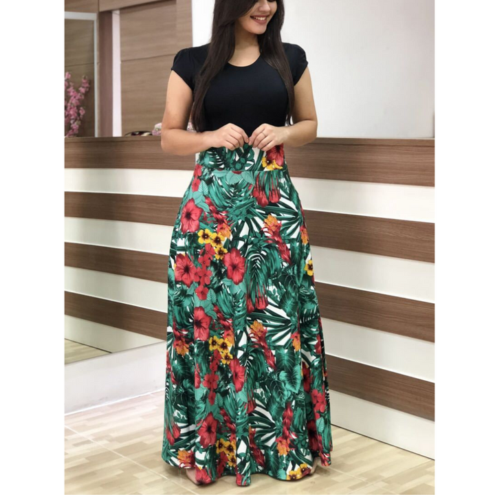Evalise | Elegant Floral Bodycon Maxi Dress