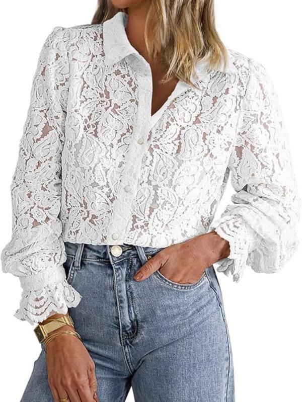 ILAW | Chic Long Sleeve Button Down Blouse