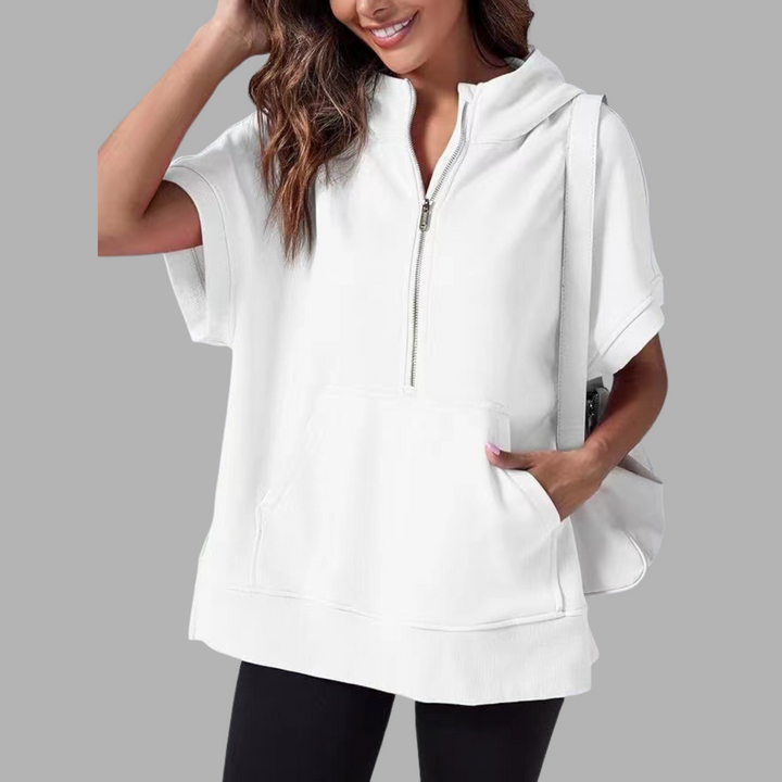 EMERLINDA | Relaxed Oversized Half-Zip Summer Hoodie