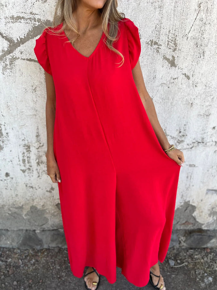 Cassandra | Trendy V-Neck Women Jumpsuit