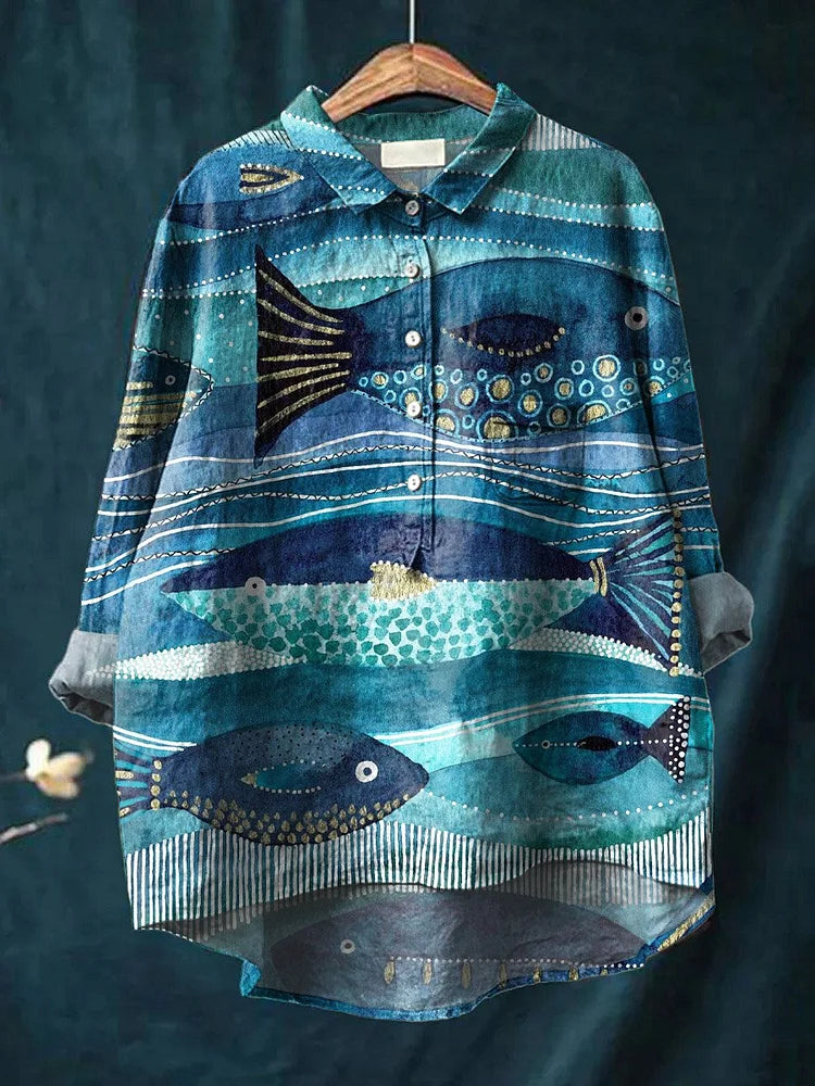 Jacky | Women Ocean Art Shirt
