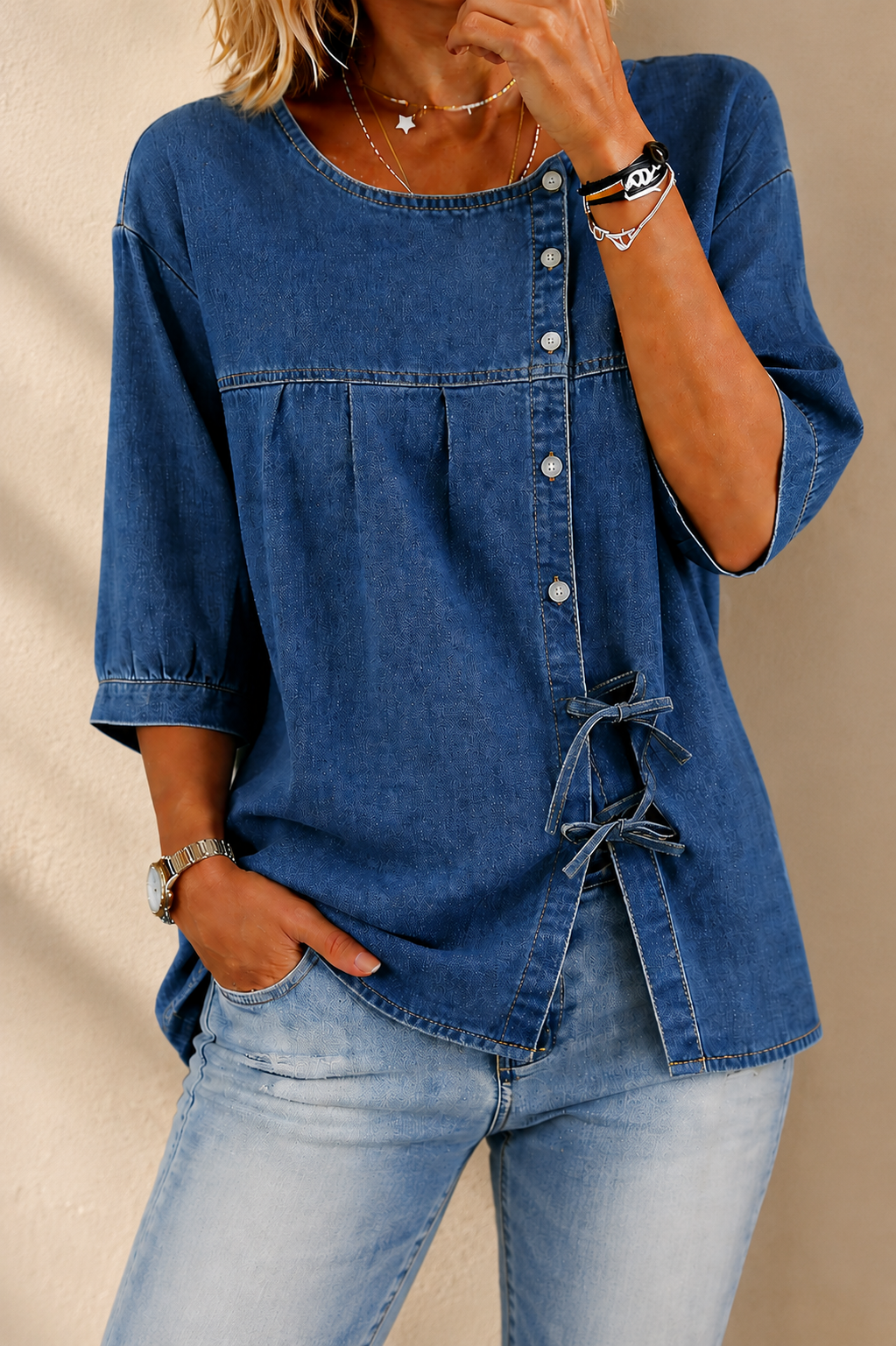 Lilyy | Relaxed Vintage Denim Blouse