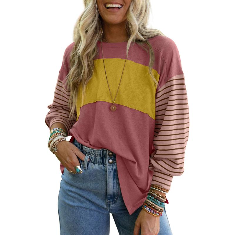 PERPETUA | Casual Long-Sleeve Oversized Crew Neck Top