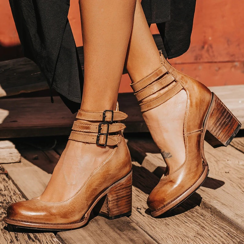 Vivian | Double-Buckle Block Heel
