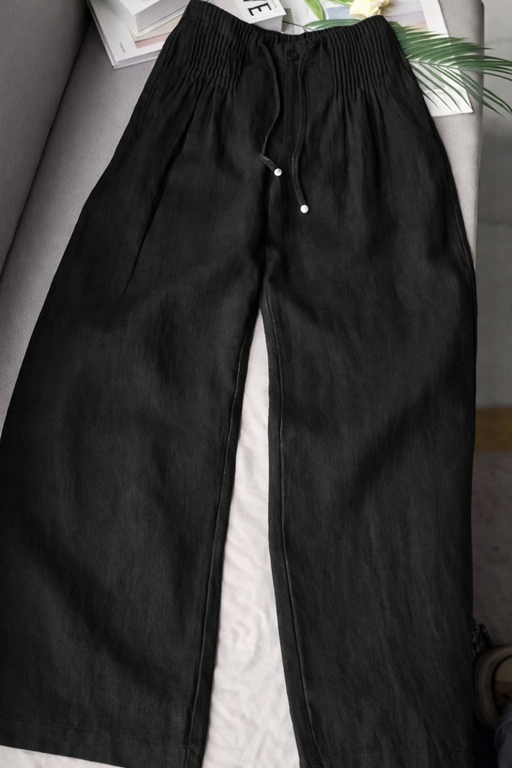 Evelyn | Wide-Leg Drawstring Trousers
