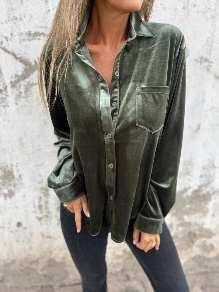 DAHLIA | Women Soft Velvet Shirt