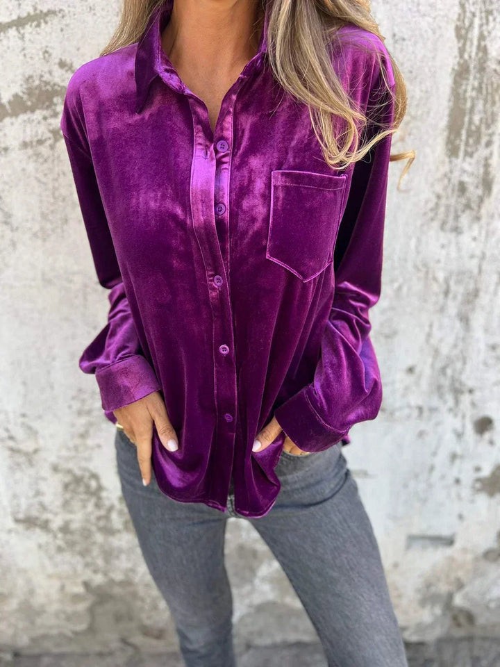 DAHLIA | Women Soft Velvet Shirt