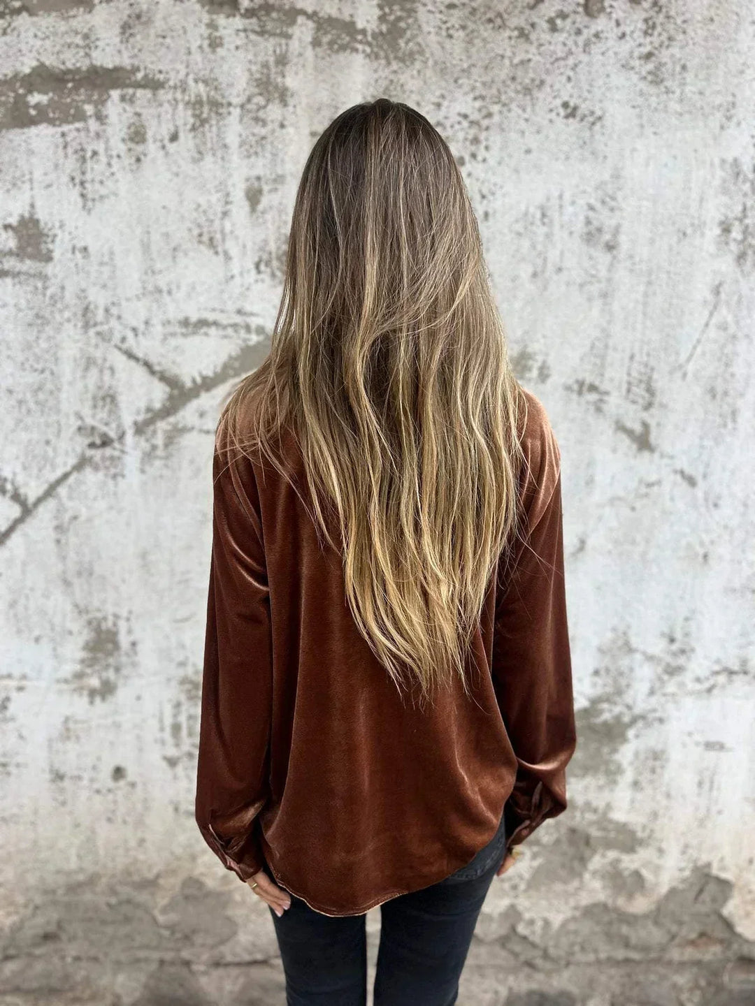 DAHLIA | Women Soft Velvet Shirt