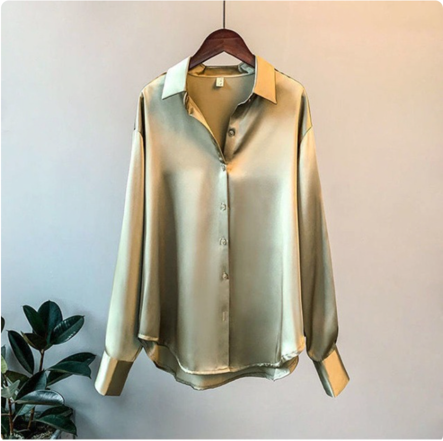 Florence | Women Silky Long-Sleeve Blouse