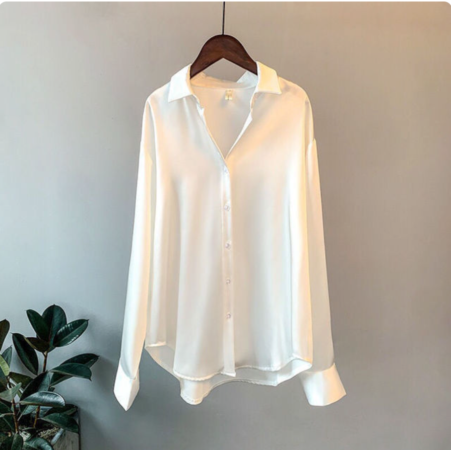 Florence | Women Silky Long-Sleeve Blouse