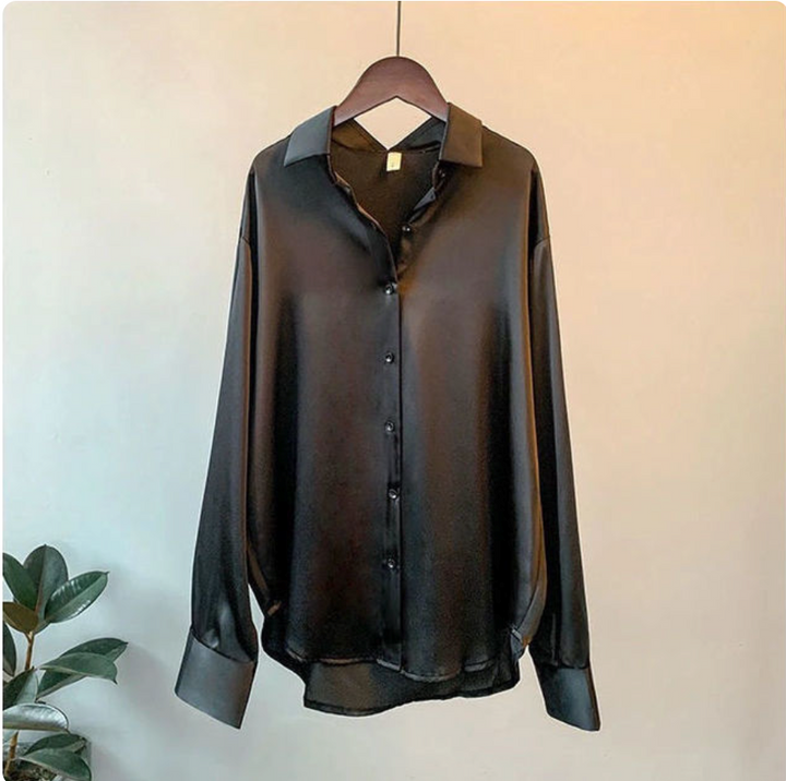 Florence | Women Silky Long-Sleeve Blouse