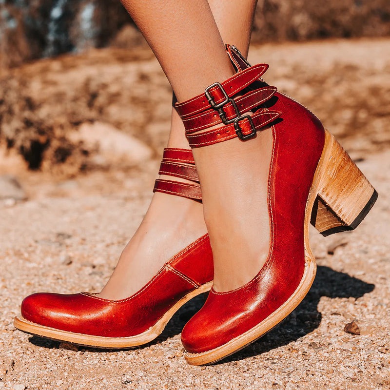 Vivian | Double-Buckle Block Heel