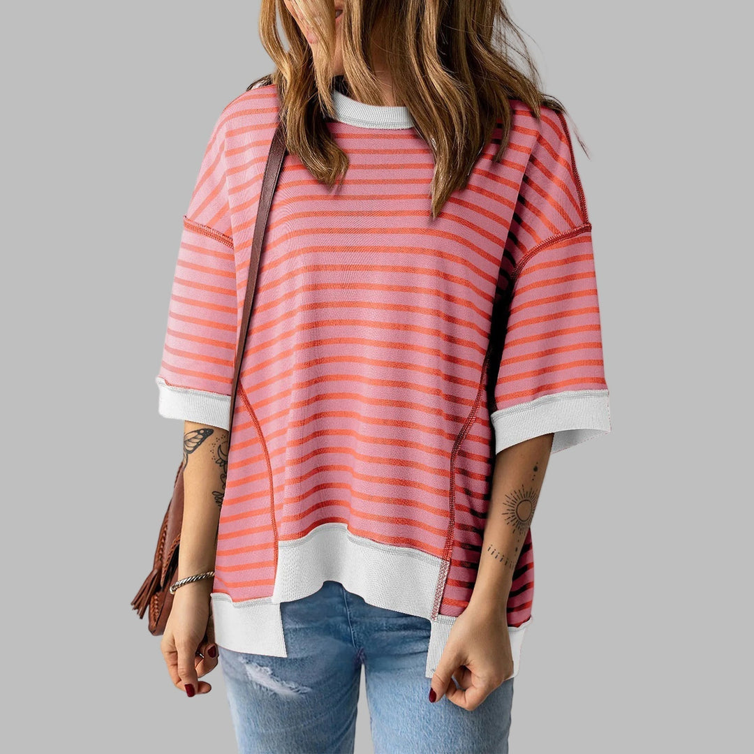LORELEI | Casual Oversized Striped Pullover Top