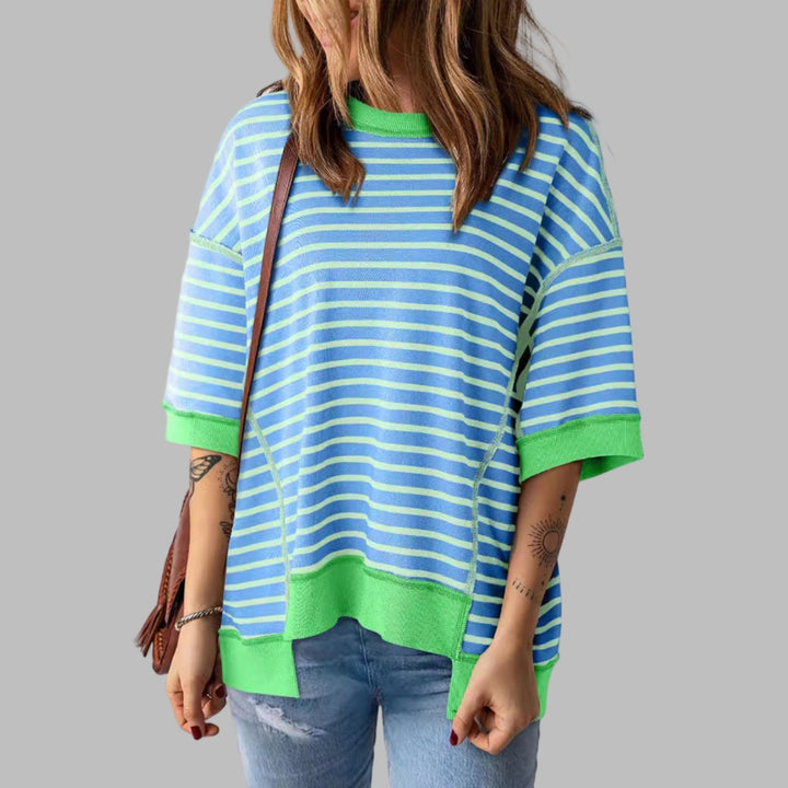 LORELEI | Casual Oversized Striped Pullover Top