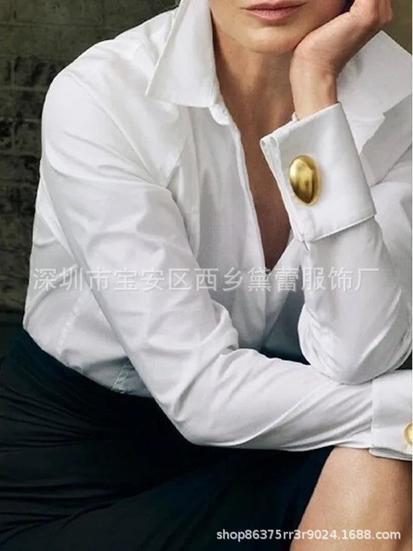 Lani | Elegant Tailored Button-Down Blouse