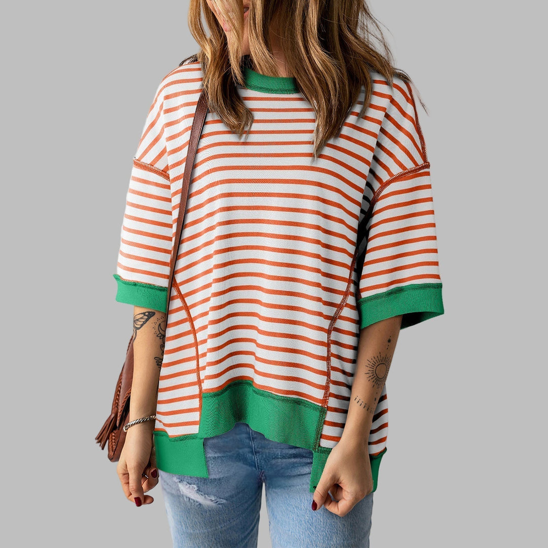 LORELEI | Casual Oversized Striped Pullover Top