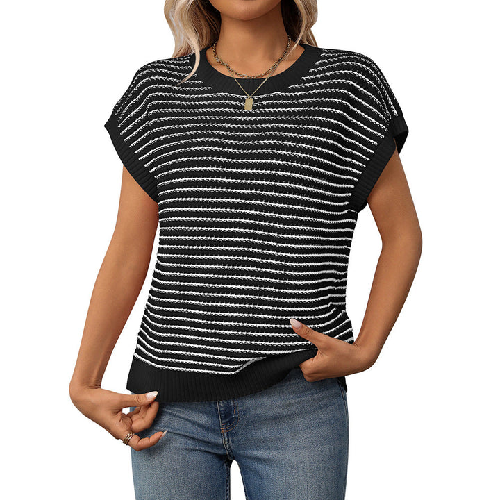 Dafrosa | Casual Striped Round-Neck Sweater