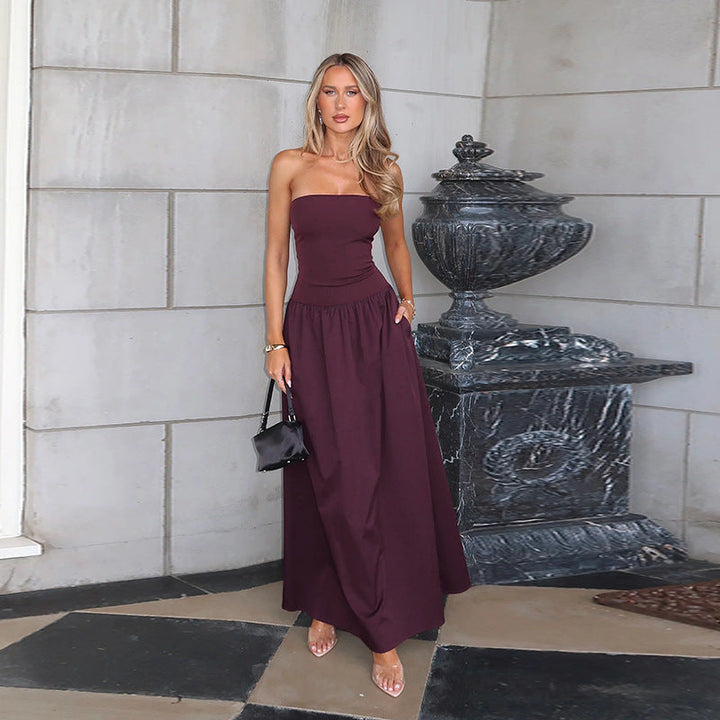Tessie | Timeless Plain Tube Dress for Parties