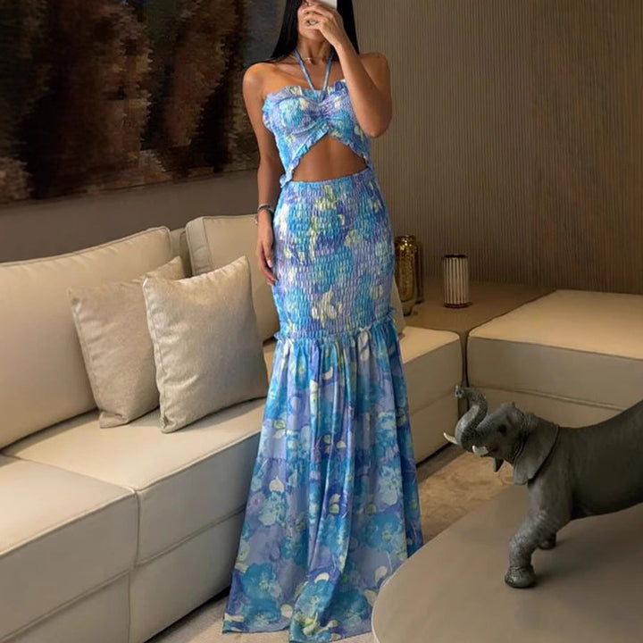 Livara| Classy Ruffle Hem Mermaid Dress