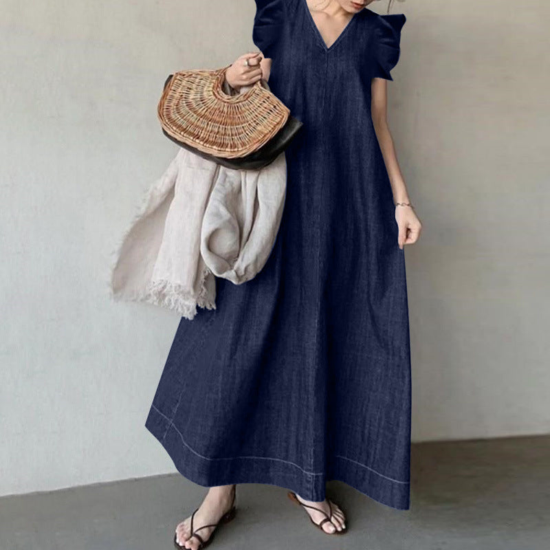 Alma| Loose Fit Summer Sleeveless Ruffled Maxi Dress