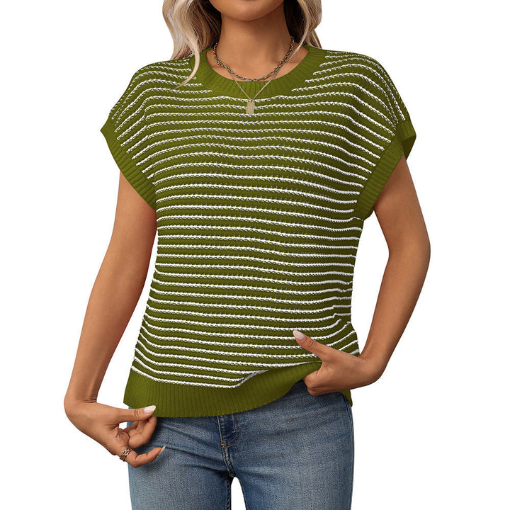 Dafrosa | Casual Striped Round-Neck Sweater