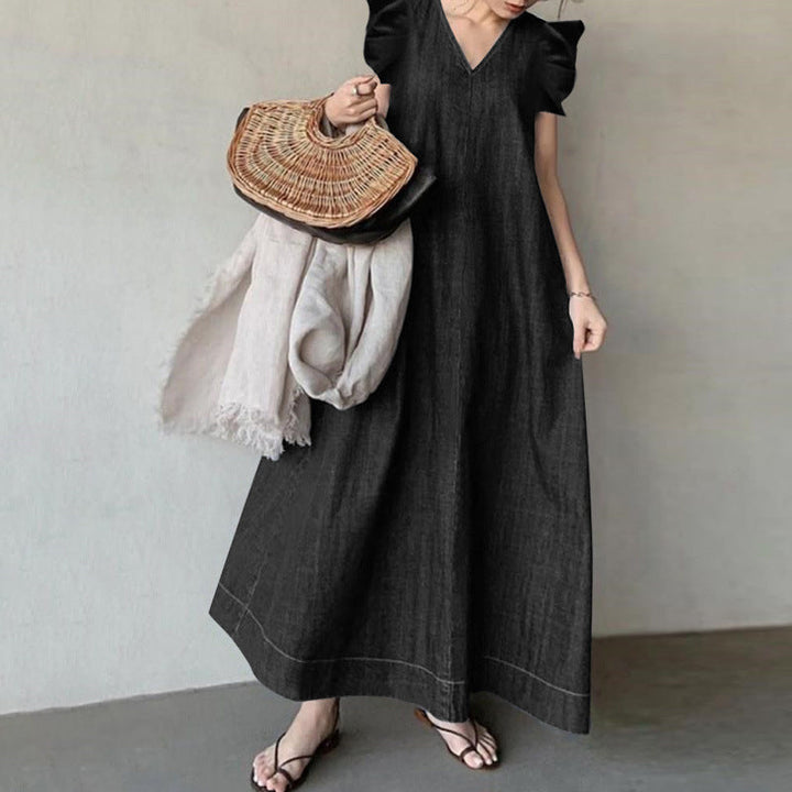 Alma| Loose Fit Summer Sleeveless Ruffled Maxi Dress
