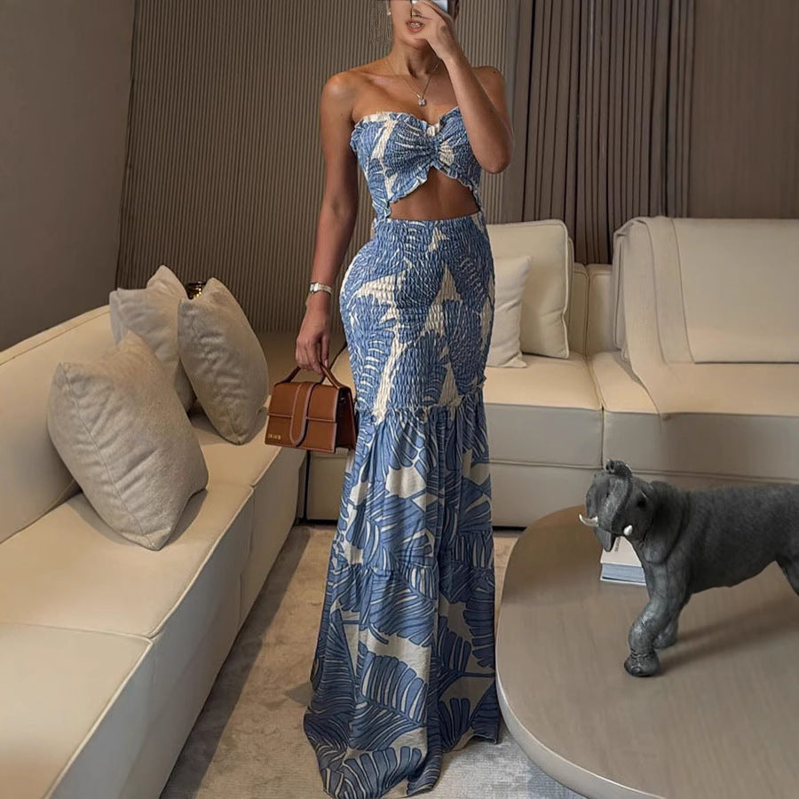 Livara| Classy Ruffle Hem Mermaid Dress