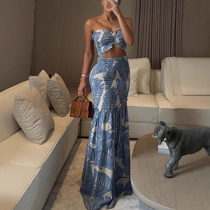 Livara| Classy Ruffle Hem Mermaid Dress