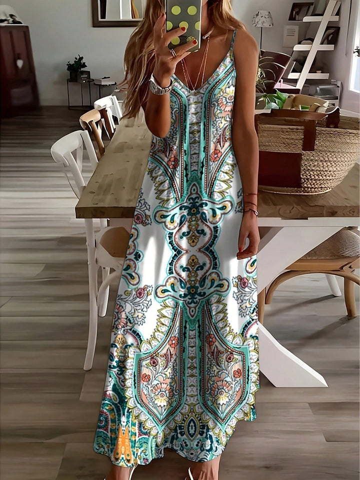 Jayzhel | Chic Summer Sleeveless Strap Maxi Dress