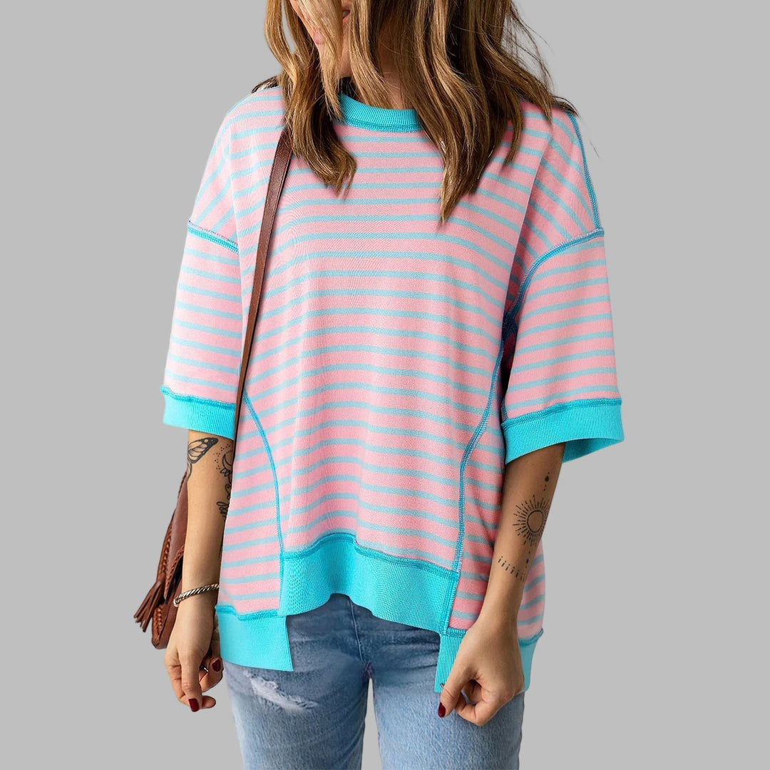 LORELEI | Casual Oversized Striped Pullover Top