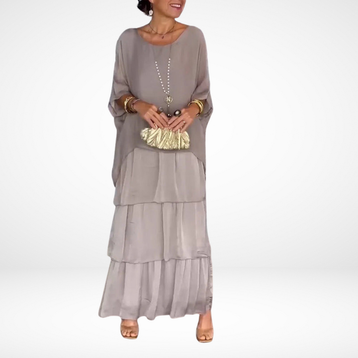 Hylda Artistic Loose Maxi Dress | Flowing A-Line Maxi Dress