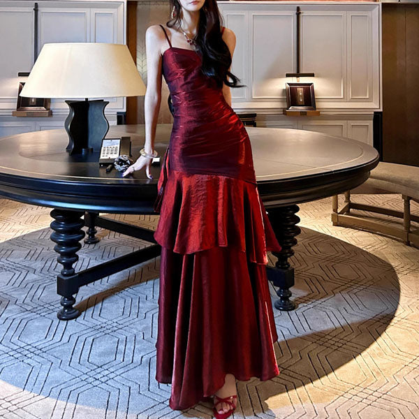 Vianne| Glamorous Ruffled Maxi Dress