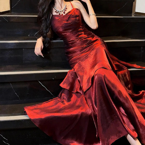 Vianne| Glamorous Ruffled Maxi Dress
