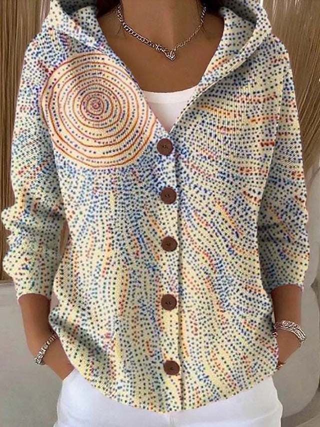 Dorothy | Colourful Hooded Button Cardigan