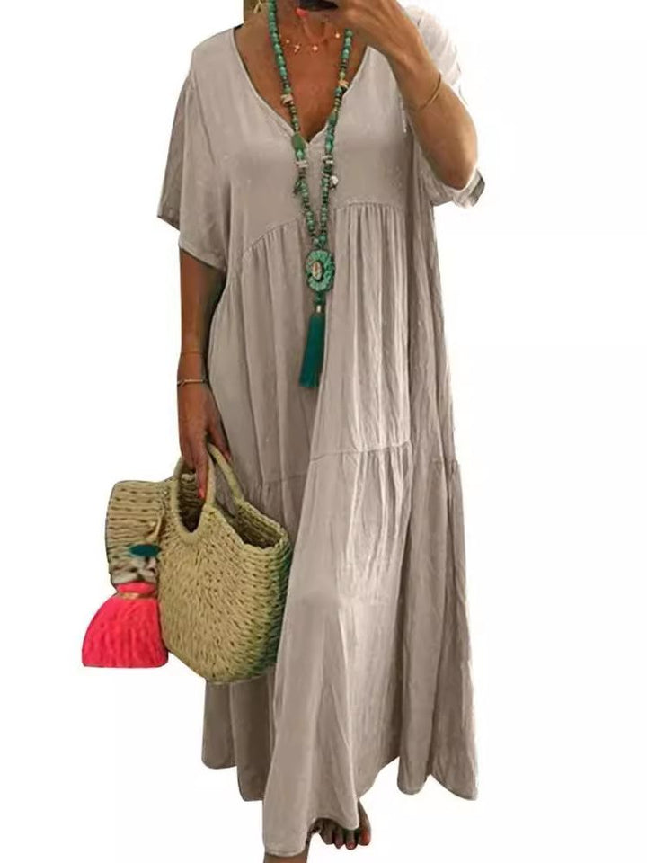 Linnea | Soft Ruffle V-Neck Women Maxi Dress